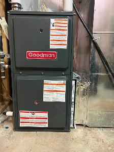 new high efficency  furnace installation