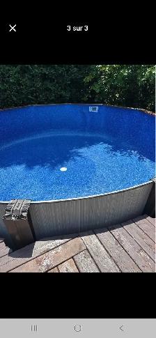 démontage.  Démolition. des piscine