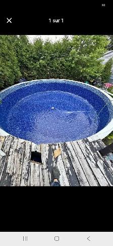 démolition.  démontage piscine