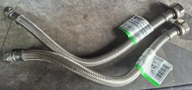 WATTS 12' STAINLESS FAUCET SUPPLY LINES – PAIR – 3/8' × 1/2' $5