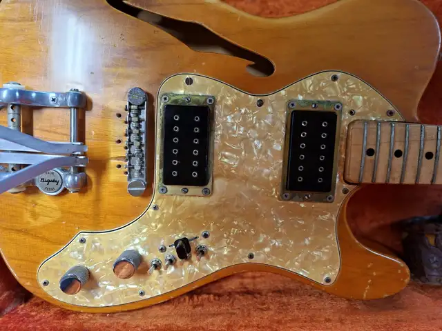 1972 Telecaster Thinline guitar w/ Bigsby Palm Pedals