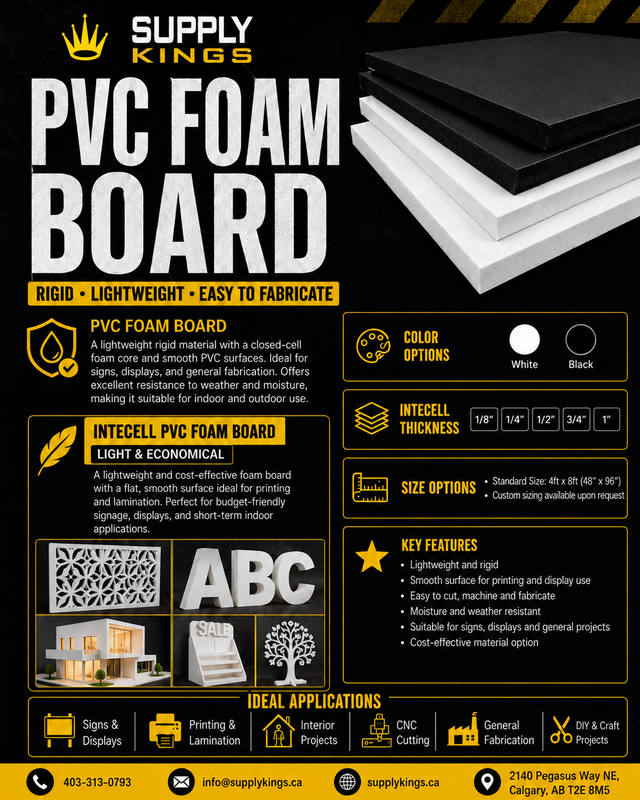 Premium PVC Foam Board – Rigid, Lightweight & Easy to Fabricate