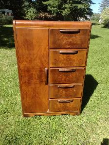 Antique 5 drawer tallboy Armoire