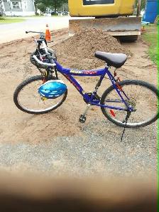 bike and weight lifting bench with up to 40lb weights