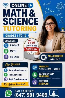 Online Math & Science Tutoring | Grades 1-10 | Free 30-Min Trial