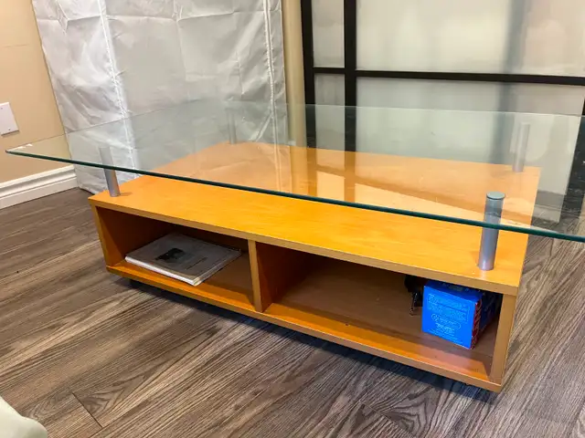 Free - Glass-Top Coffee Table