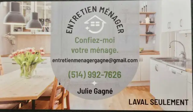 Femme de ménage résidentiel ( 4 places )