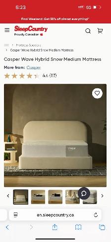 casper snow bed