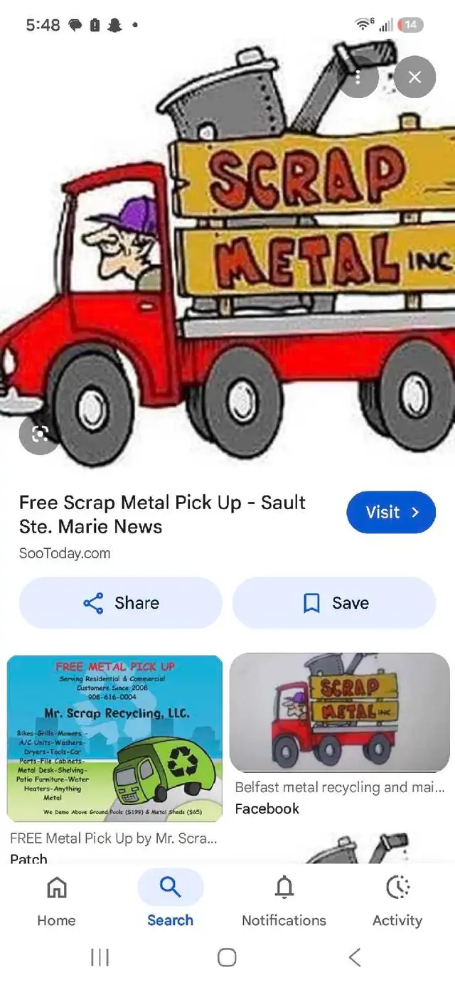 scrap metal pick up