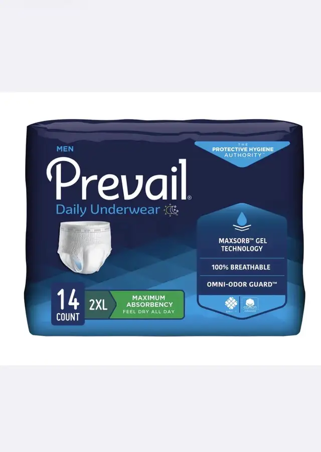 Prevail Men Daily Underwear 2XL (case of 56 units)