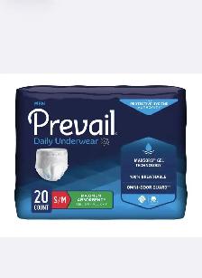 Prevail Men’s Protective Underwear S/M – Case of 80 new