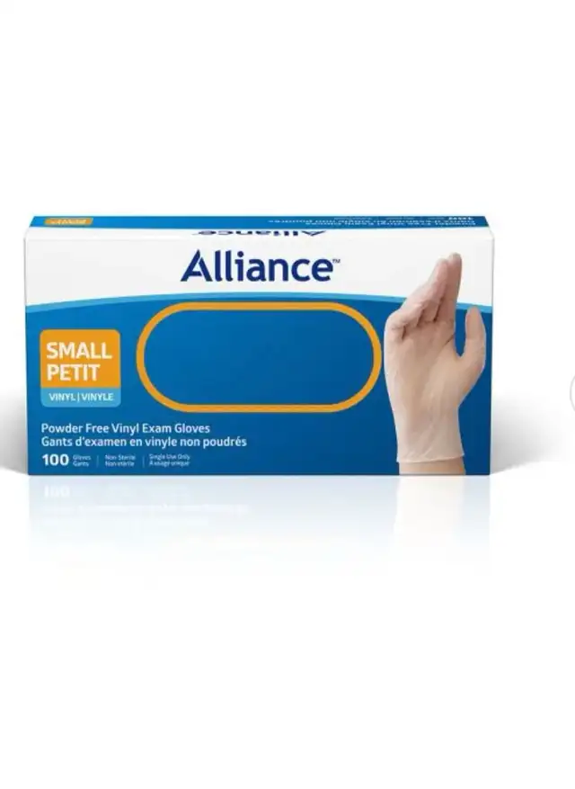 Alliance Powder Free Vinyl Exam Gloves