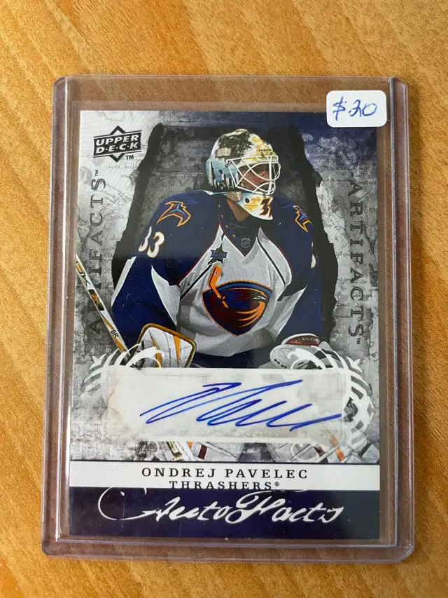 2008-09 Artifacts Autofacts Ondrej Pavelec Atlanta Thrashers