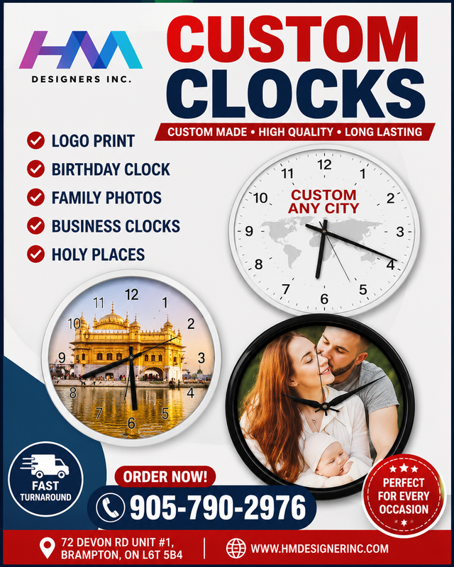 Custom Wall Clocks | Personalized Photo & Business Clocks |