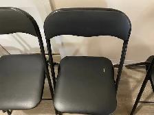 For Sale 5 used black folding chairs - Photo 4