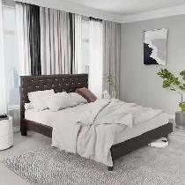 Brand New Double size Full Button-Tufted Faux Leather $89 - Photo 4