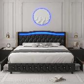 Brand New 4-Drawer King Bed with Headboard $259