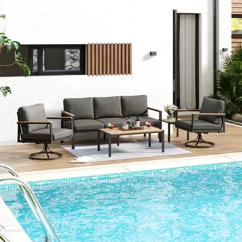 Brand New 5pcs  Patio Furniture with Swivel Chair Special $999