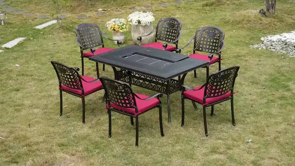 Brand New 7pcs Aluminum Patio Dining Set BBQ Table $1699