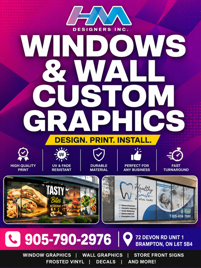 Custom Window & Wall Graphics | Professional Design &  Print
