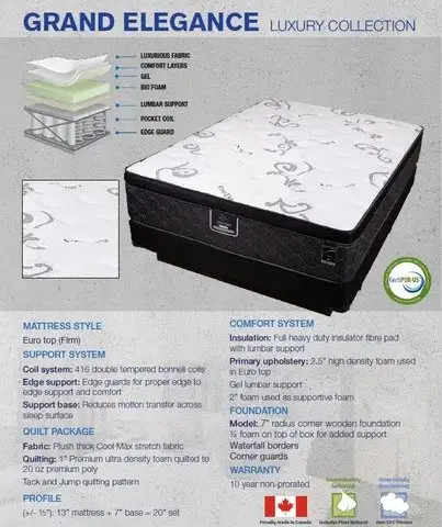 CANADIAN MADE GEL MEMORY FOAM MATTRESSES-SLEEP COOLER WITH MIKE!