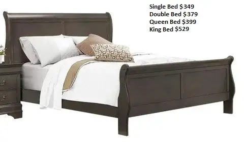 SINGLE, DOUBLE, QUEEN AND KING SLEIGH BEDS BEST PRICE IN BARRIE