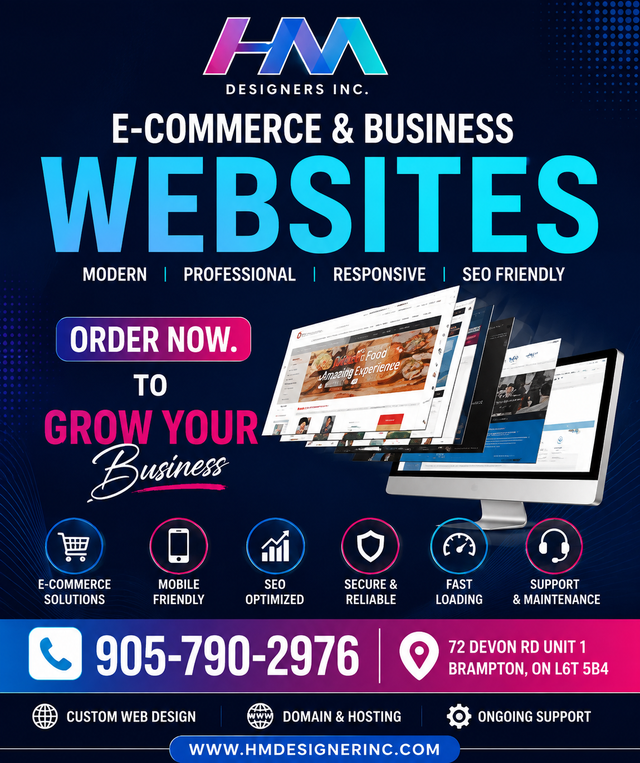 Professional Business & E-Commerce Website Design | Brampton