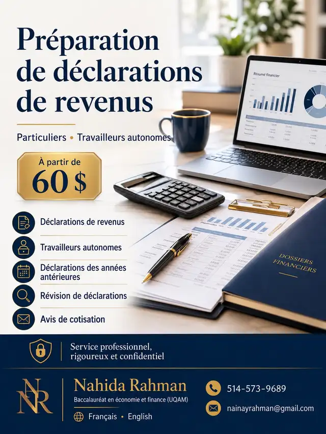 Préparation d’impôts | Particuliers et travailleurs autonomes