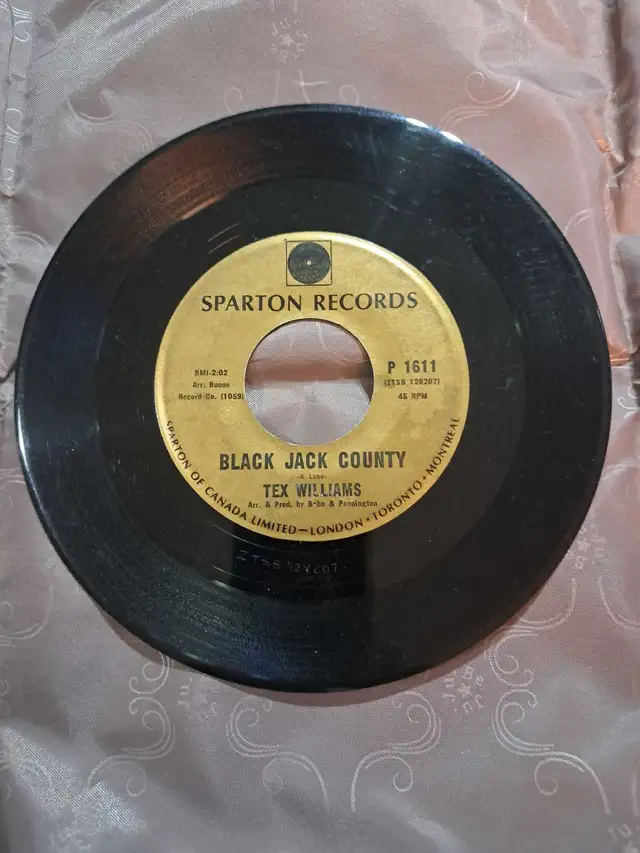 Tex Williams Sparton Records 45 RPM Vinyl