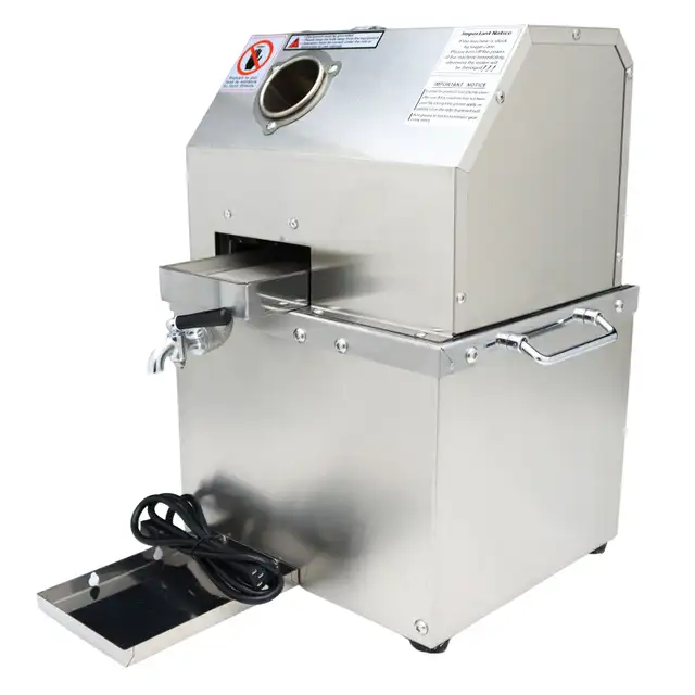 110V Sugar Cane Juicer Drink Machine 3 Roller Press 134214