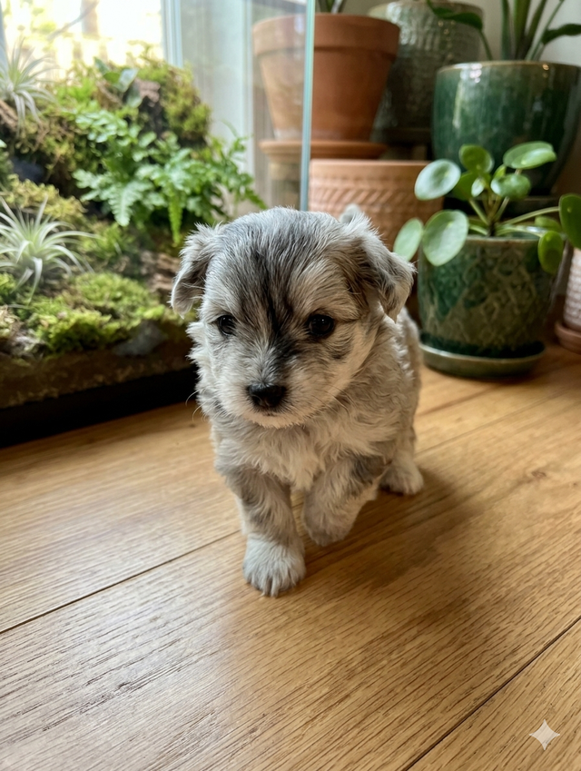 Silver Spruce Pomskies F2b Brindle litter