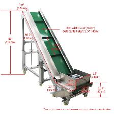 110V Industrial Transport PVC Belt Climbing Conveyor 230351 - Photo 4