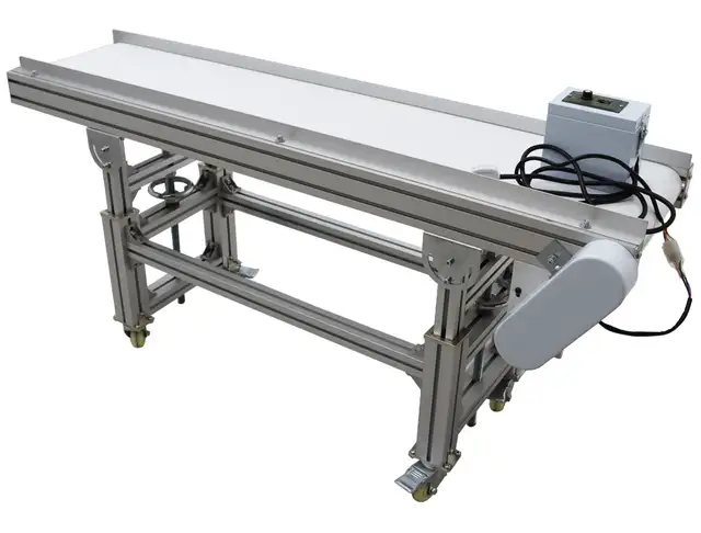 59''x12'' Baffle White Food Grade PU Belt Conveyor 110V 230556