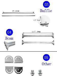 59''x12'' Baffle White Food Grade PU Belt Conveyor 110V 230556 - Photo 6