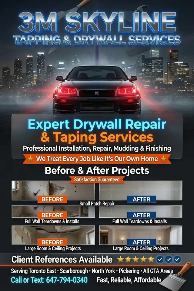 drywaller taper available for small jobs and repairs