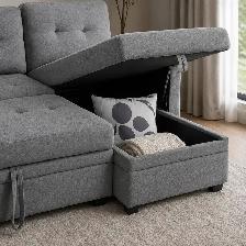 Brand New Sectional Sofa Bed With Reversible Storage Chaise - Photo 3