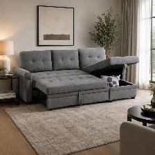 Brand New Sectional Sofa Bed In Fabric Upholstery Grand Sale