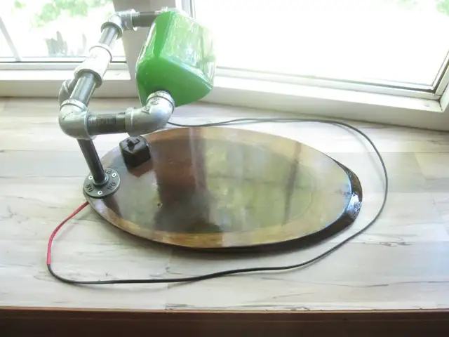 BANKERS LAMP STEAMPUNK LIVE EDGE WALNUT DESK LAMP ONE OF A KIND