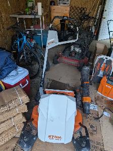 stilh commercial electric mower and m leaf blower