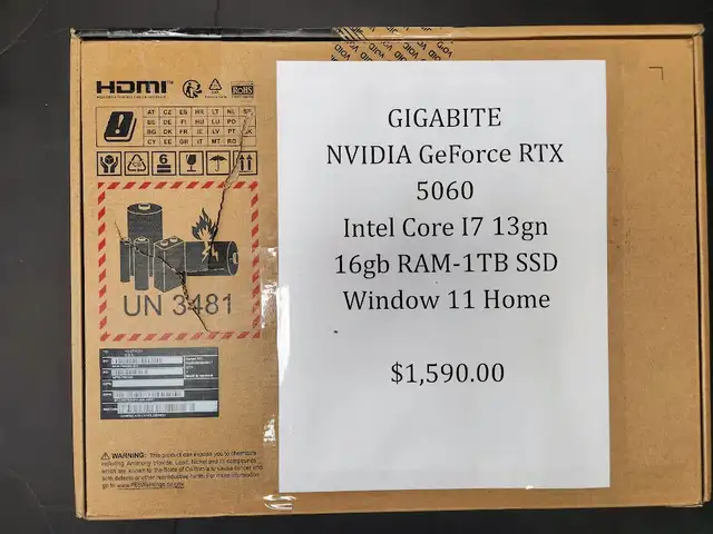 Gigabyte Gaming LAPTOP NVIDIA GeForce RTX 5060
