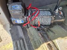10,000 pound  Superwinch with hitch mount.