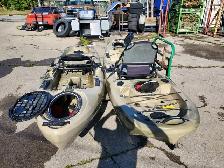 TWO PEDAL/PADDLE FISHING KAYAKS 10' LOADED $875.00