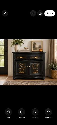 Gorgeous  refinished Serpentine Credenza - Photo 2