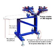 Vertical Type 4 Color 1 Station Screen Printing Press 006524 - Photo 2