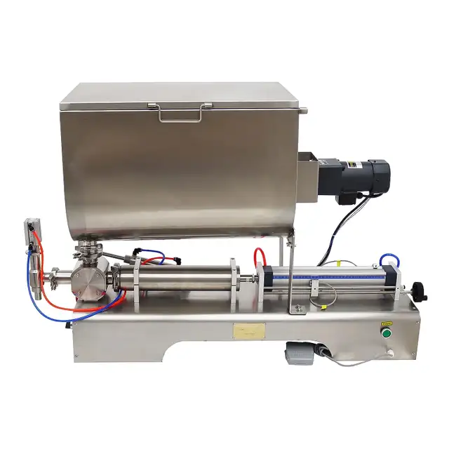100-1000ml Paste Mixing Filling Machine w/Big Hopper 160420