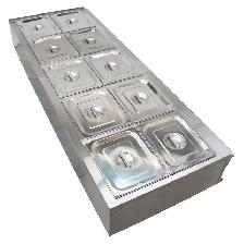 10-Pan Food Soup Warmer 110V Canteen Buffet Steam Heater 190916 - Photo 4