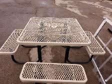 EIGHT SEAT STEEL RUBBER COATED PICNIC TABLE COMMERCIAL - Photo 8