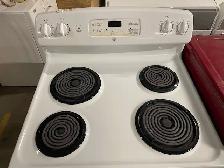 Cuisinière blanche ronds serpentins GE - Photo 2
