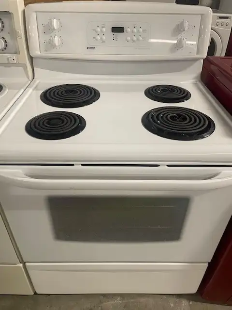 Cuisinière blanche ronds serpentins Kenmore