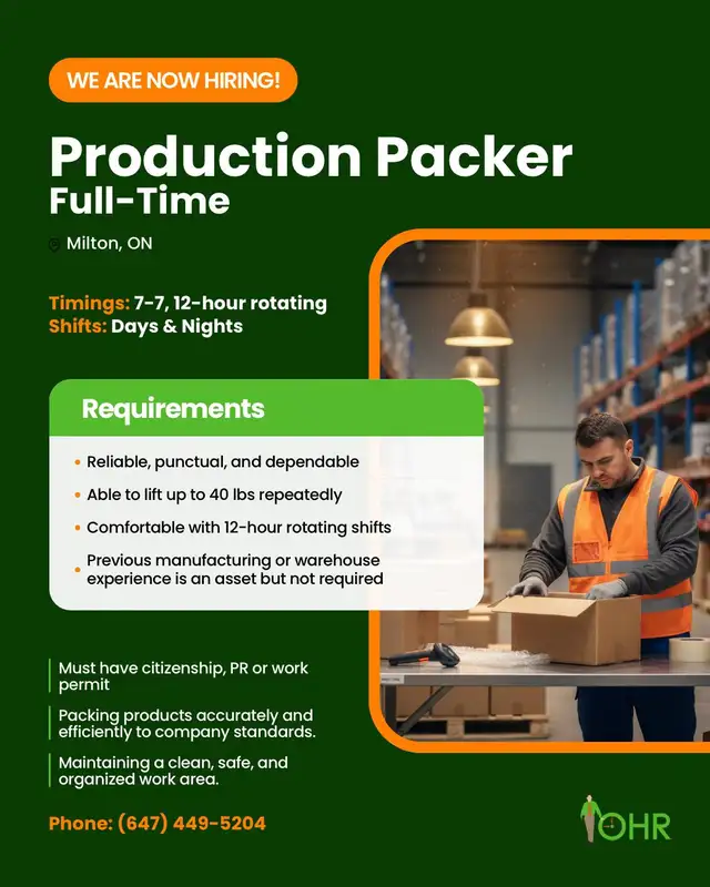 Full-Time Warehouse Packers